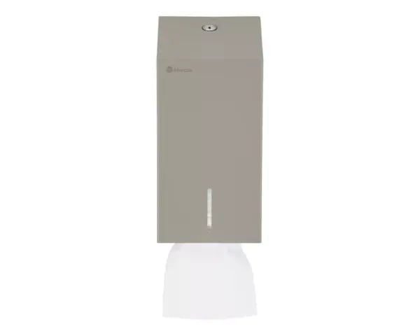 Pojemnik na papier toaletowy w listkach MERIDA STELLA STONE GREY LINE, pojemność do 450 szt., szary kamienny Pojemnik na papier toaletowy w listkach Merida Stella, spawane i szlifowane łączenia boków