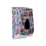 Biały pojemnik na papier toaletowy w listkach MERIDA UNIQUE JOY LINE, widok z boku