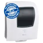 Automatyczny bezdotykowy podajnik ręczników papierowych w rolach MERIDA ONE AUTOMATIC MAXI, tworzywo ABS, biały