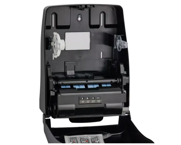 Automatyczny bezdotykowy podajnik ręczników papierowych w roli, MERIDA ONE AUTOMATIC MAXI, tworzywo ABS, czarny Bezdotykowy podajnik ręczników w roli czarny tworzywo ABS panel sterowania