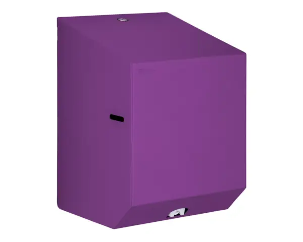 Pojemnik na ręczniki papierowe w rolach MERIDA STELLA VIOLET LINE MAXI, fioletowy Pojemnik Merida Stella Violet Line Maxi ze stalowym zamkiem bębenkowym