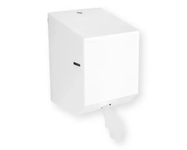 Pojemnik na ręczniki papierowe w rolach MERIDA STELLA WHITE LINE MAXI, biały Merida Stella White Maxi – pojemnik na rolki do 20 cm średnicy