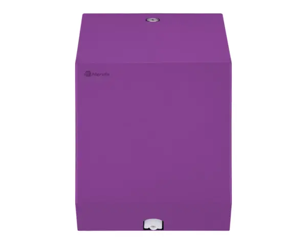 Pojemnik na ręczniki papierowe w rolach lub papier toaletowy w systemie listkowym MERIDA STELLA VIOLET LINE MINI, fioletowy Podajnik ręczników MERIDA STELLA MINI ze stalowym zamkiem bębenkowym