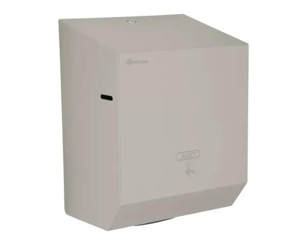 Automatyczny bezdotykowy podajnik ręczników papierowych w rolach MERIDA STELLA STONE GREY LINE AUTOMATIC MAXI, szary kamienny Podajnik ręczników papierowych w rolach ze stali nierdzewnej w kamienioszarej powłoce
