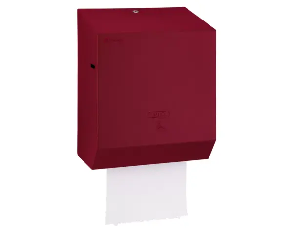 Automatyczny bezdotykowy podajnik ręczników papierowych w rolach MERIDA STELLA RED LINE AUTOMATIC MAXI, czerwony Bezdotykowy podajnik ręczników MAXI z czujnikiem i wskaźnikiem LED
