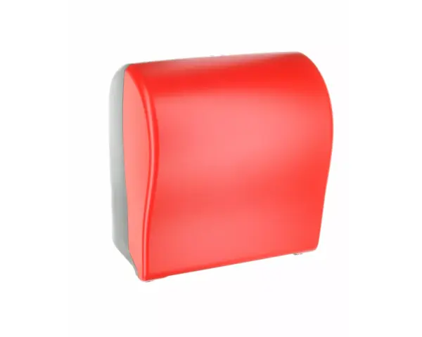 Mechaniczny podajnik ręczników w rolach MERIDA UNIQUE SOLID CUT RED LINE Mechaniczny podajnik ręczników w rolach Merida Unique Solid Cut Red Line, mat ABS