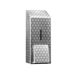 Merida Inox Design Maxi Honeycomb – dozownik mydła w pianie ze stali nierdzewnej, na wkłady z pompką, do 2000 porcji.