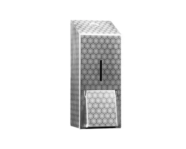 Dozownik mydła w pianie na jednorazowe wkłady z pompką spieniającą MERIDA INOX DESIGN MAXI - HONEYCOMB Merida Inox Design Maxi Honeycomb – dozownik mydła w pianie ze stali nierdzewnej, na wkłady z pompką, do 2000 porcji.