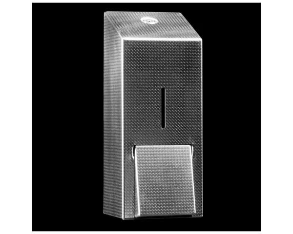Dozownik mydła w pianie na jednorazowe wkłady z pompką spieniającą MERIDA INOX DESIGN MAXI - TEXTURE Dozownik mydła w pianie Merida Inox Design Maxi Texture w kolorze czarnym