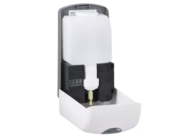 Bezdotykowy automatyczny dozownik mydła w płynie MERIDA ONE, pojemność zbiornika 1000 ml, tworzywo ABS, biały Automatyczny dozownik mydła Merida ONE ABS biały programowalna doza