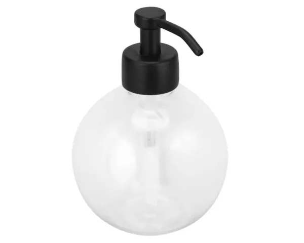 Czarny dozownik mydła Merida Stella w kształcie kuli, 150 ml