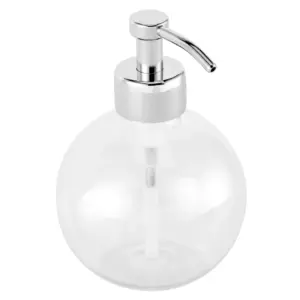 Stojący dozownik mydła z kulowym zbiornikiem 150 ml chromowany mosiądz