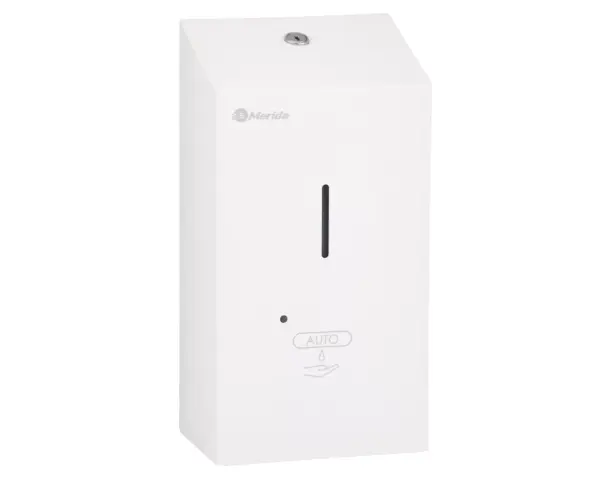 Bezdotykowy automatyczny dozownik mydła w pianie, MERIDA STELLA WHITE LINE AUTOMATIC na jednorazowe wkłady 1000 g, biały Dozownik Merida Stella White z otwartą pokrywą, wymiana wkładu 1000 g