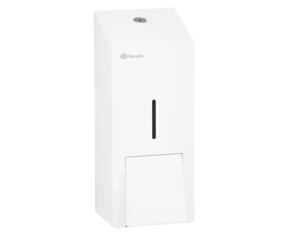Dozownik mydła w pianie MERIDA STELLA WHITE LINE MAXI na jednorazowe wkłady 700 g, biały Dozownik mydła w pianie MERIDA STELLA WHITE LINE MAXI widok z przodu