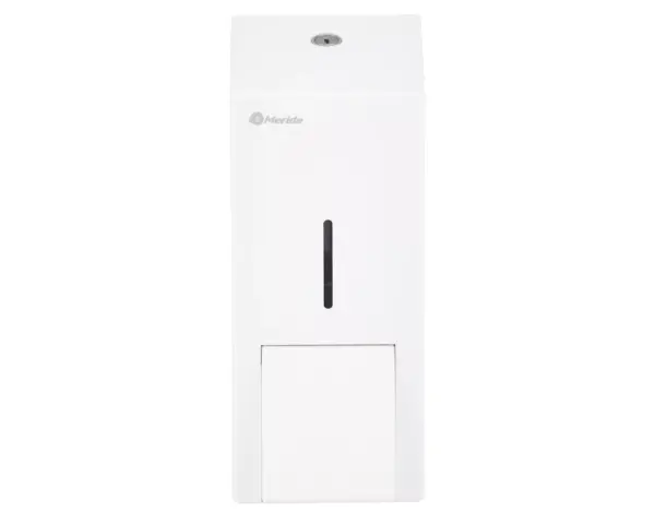 Dozownik mydła w pianie MERIDA STELLA WHITE LINE MAXI na jednorazowe wkłady 700 g, biały Dozownik MERIDA STELLA MAXI z zamkiem bębenkowym zlicowanym z powierzchnią