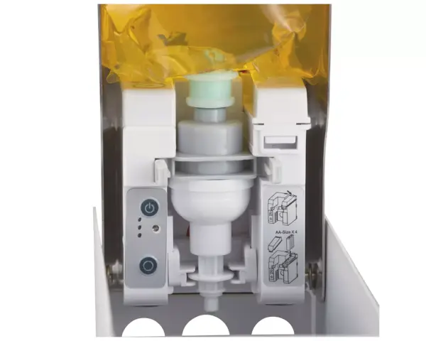 Bezdotykowy automatyczny dozownik mydła w pianie MERIDA STELLA AUTOMATIC SLIM WHITE LINE na jednorazowe wkłady 800 ml, biały Czujnik zbliżeniowy dozownika mydła Merida Stella Slim White Line