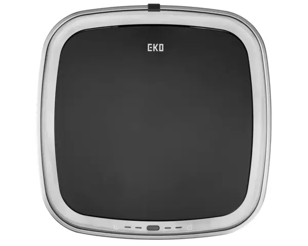 Kosz automatyczny SENSOR - EKO SMART X, bezdotykowy, kwadratowy, szeroki, ładowany przez USB bateria LI-ION, stal matowa z powłoką AFP, 30l Wnętrze kosza SENSOR EKO z wyjmowanym wiadrem plastikowym