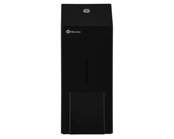 Dozownik mydła w płynie MERIDA STELLA BLACK LINE MAXI, pojemność zbiornika 800 ml, czarny Otwarty dozownik mydła MERIDA STELLA BLACK LINE ze zbiornikiem 800 ml