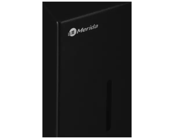 Dozownik mydła w płynie MERIDA STELLA BLACK LINE MAXI, pojemność zbiornika 800 ml, czarny Dozownik mydła MERIDA STELLA BLACK LINE MAXI montowany na ścianie