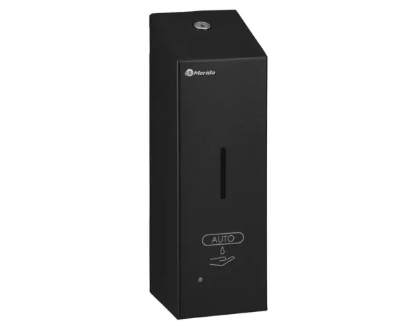 Bezdotykowy automatyczny dozownik mydła w pianie MERIDA STELLA AUTOMATIC SLIM BLACK LINE na jednorazowe wkłady 800 ml, czarny Czarny automatyczny dozownik mydła w pianie z czujnikiem zbliżeniowym na ścianę