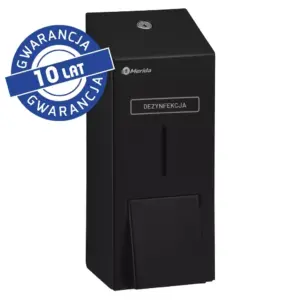 Czarny dozownik płynu dezynfekcyjnego w sprayu Merida Stella Black Line 1000 ml