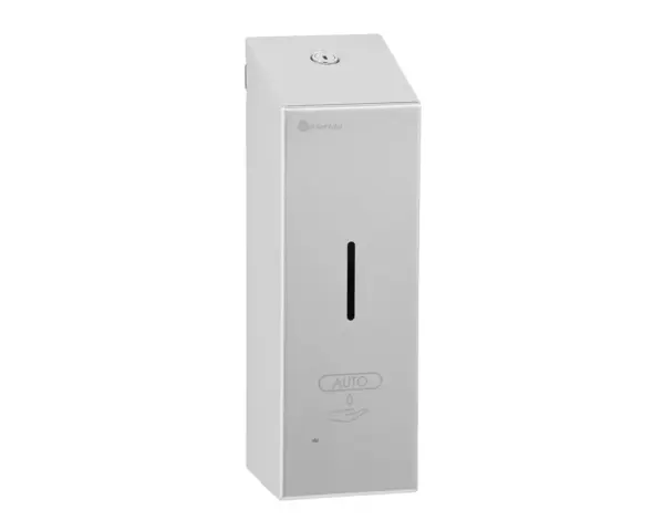 Bezdotykowy automatyczny dozownik mydła w pianie MERIDA STELLA AUTOMATIC SLIM, na jednorazowe wkłady 800 ml, stal matowa Dozownik mydła MERIDA STELLA AUTOMATIC SLIM zamykany na kluczyk