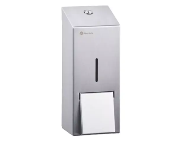Dozownik mydła w pianie MERIDA STELLA Anti-FingerPrint MAXI na jednorazowe wkłady 700 g, z pompką spieniającą, stal matowa z powłoką AFP Dozownik mydła w pianie MERIDA STELLA MAXI na wkłady 700 g, stal matowa