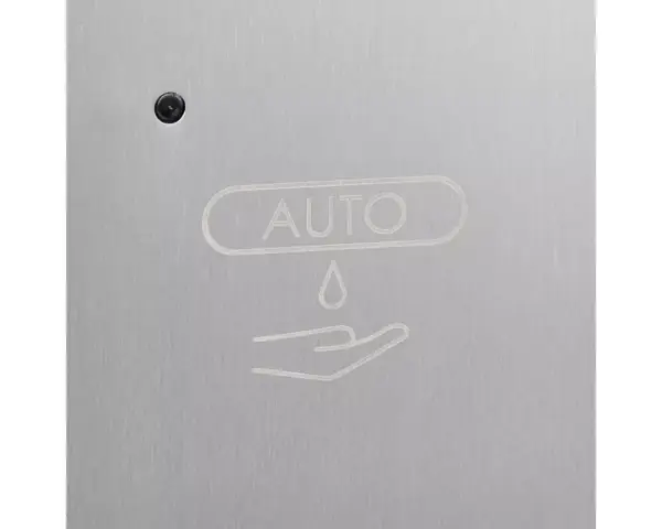Bezdotykowy automatyczny dozownik mydła w płynie MERIDA STELLA AUTOMATIC, pojemność zbiornika 1000 ml, stal matowa Dozownik mydła Merida Stella Automatic z widocznym zbiornikiem 1000 ml