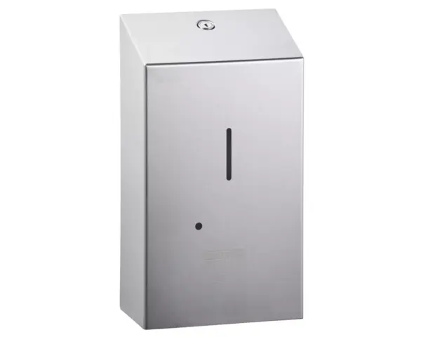Bezdotykowy automatyczny dozownik mydła w płynie MERIDA STELLA AUTOMATIC, pojemność zbiornika 1000 ml, stal matowa Automatyczny dozownik mydła Merida Stella matowa stal naścienny