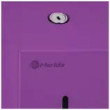 Dozownik mydła MERIDA STELLA VIOLET LINE MINI z widocznymi spawanymi łączeniami boków