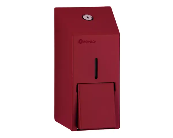 Dozownik mydła w płynie MERIDA STELLA RED LINE MINI, pojemność zbiornika 400 ml, czerwony Dozownik mydła w płynie MERIDA STELLA MINI, pojemność 400 ml, czerwony