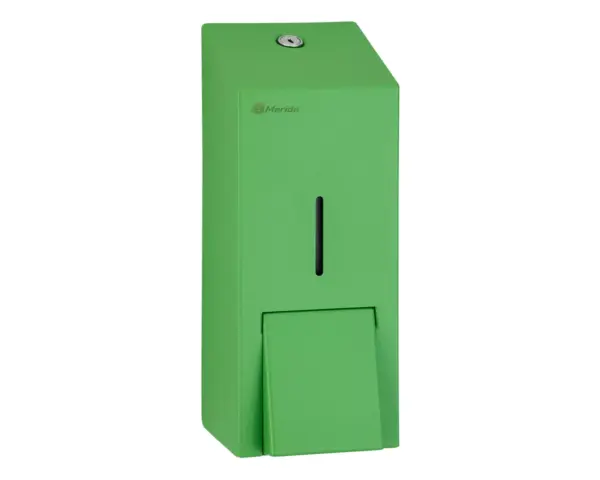 Dozownik mydła w płynie MERIDA STELLA GREEN LINE MAXI, pojemność zbiornika 800 ml, zielony Zielony dozownik mydła w płynie MERIDA STELLA MAXI 800 ml stal