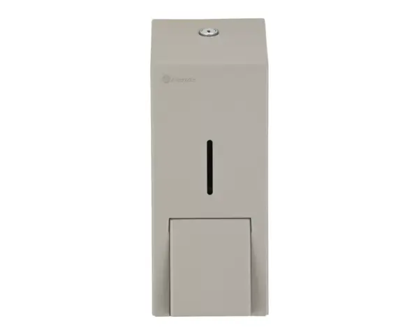 Dozownik mydła w pianie MERIDA STELLA STONE GREY LINE MAXI na jednorazowe wkłady 700 g, szary kamienny Dozownik mydła w pianie MERIDA STELLA STONE GREY ze stalowym zamkiem bębenkowym