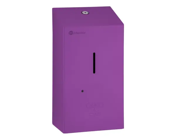 Bezdotykowy automatyczny dozownik mydła w pianie MERIDA STELLA AUTOMATIC VIOLET LINE na jednorazowe wkłady 1000 g, fioletowy Dozownik mydła MERIDA STELLA VIOLET ze stali nierdzewnej z czujnikiem zbliżeniowym