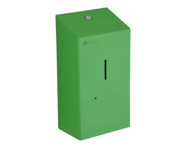 Bezdotykowy automatyczny dozownik mydła w pianie MERIDA STELLA AUTOMATIC GREEN LINE na jednorazowe wkłady 1000 g, zielony Dozownik mydła Merida Stella Green Line zamykany na kluczyk z czujnikiem zbliżeniowym