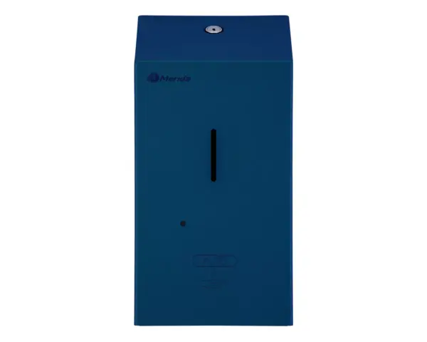 Bezdotykowy automatyczny dozownik mydła w pianie, MERIDA STELLA AUTOMATIC BLUE LINE na jednorazowe wkłady 1000 g, niebieski Automatyczny dozownik mydła w pianie z zamkiem bębenkowym niebieski