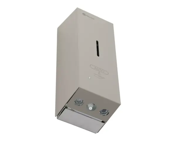 Bezdotykowy automatyczny dozownik mydła w pianie MERIDA STELLA AUTOMATIC SLIM STONE GREY LINE na jednorazowe wkłady 800 ml, szary kamienny Bezdotykowy dozownik Merida Stella Slim szary kamienny montowany na ścianie