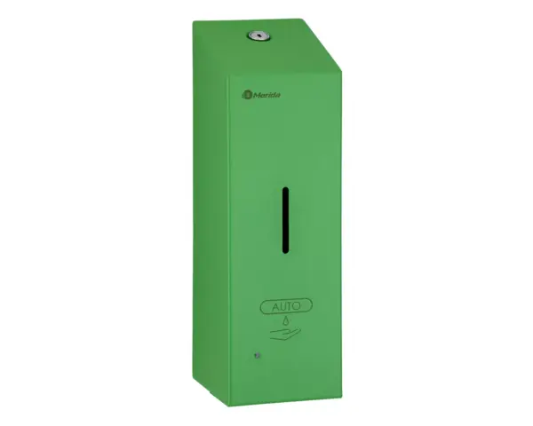 Bezdotykowy automatyczny dozownik mydła w pianie MERIDA STELLA AUTOMATIC SLIM GREEN LINE na jednorazowe wkłady 800 ml, zielony Zielony dozownik mydła w pianie MERIDA STELLA z czujnikiem zbliżeniowym