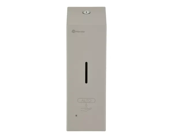 Bezdotykowy automatyczny dozownik mydła w pianie MERIDA STELLA AUTOMATIC SLIM STONE GREY LINE na jednorazowe wkłady 800 ml, szary kamienny Wnętrze dozownika mydła Merida Stella Slim z wyjmowalną pompką i wkładem