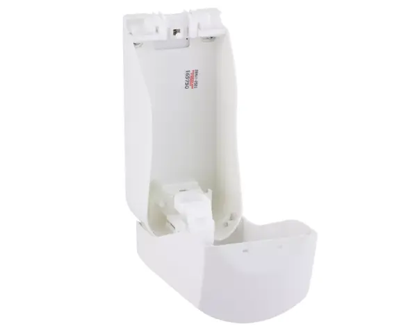 Dozownik mydła w płynie lub kremu do rąk MERIDA TOP MAXI na jednorazowe wkłady 880 ml, tworzywo ABS, biały, okienko niebieskie Dozownik mydła ABS biały zamykany na kluczyk wkład 880 ml