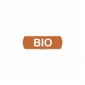 Mała naklejka na kosz do segregacji bio, folia samoprzylepna 10x3,5 cm