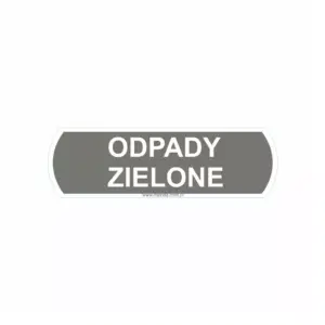 Naklejka na kosz do segregacji odpadów zielonych 14,5x4,4 cm