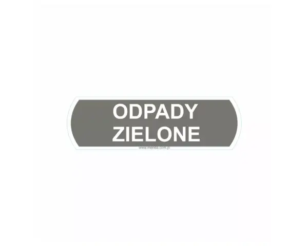 Naklejka na kosz do segregacji odpadów zielonych 14,5x4,4 cm