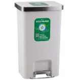 Kosz pedałowy Merida Eco Paper 50 l biały z pokrywą wolnoopadającą