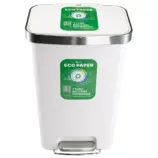 Kosz Eco Paper 50 l z widoczną stalową ramką i pedałem
