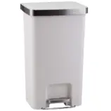 Biały kosz pedałowy Eco Paper 50 l ze stalową ramką