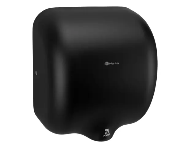 Suszarka do rąk MERIDA TURBO JET, czarna Suszarka do rąk Merida Turbo Jet z niebieskim wskaźnikiem LED