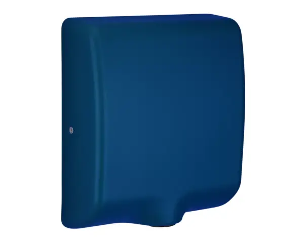 Suszarka do rąk MERIDA TURBO JET SLIM BLUE LINE, niebieska Suszarka Merida Turbo Jet Slim Blue Line z filtrem HEPA, widok boczny