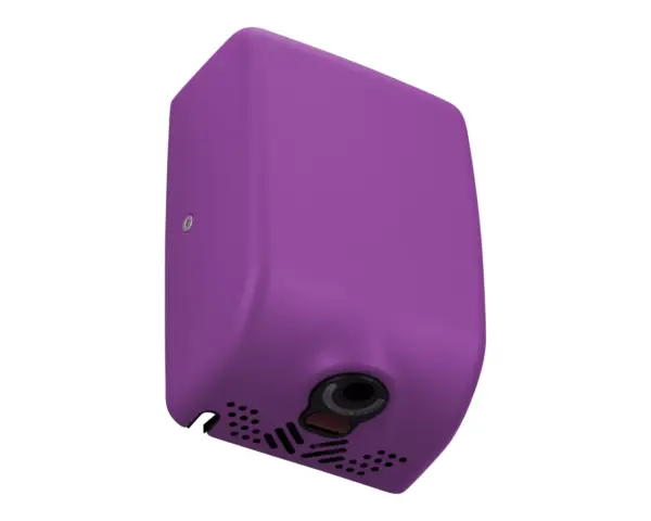 Suszarka do rąk MERIDA TURBO JET SLIM MINI VIOLET LINE, fioletowa Suszarka Merida Violet Line z niebieskim wskaźnikiem LED położenia rąk