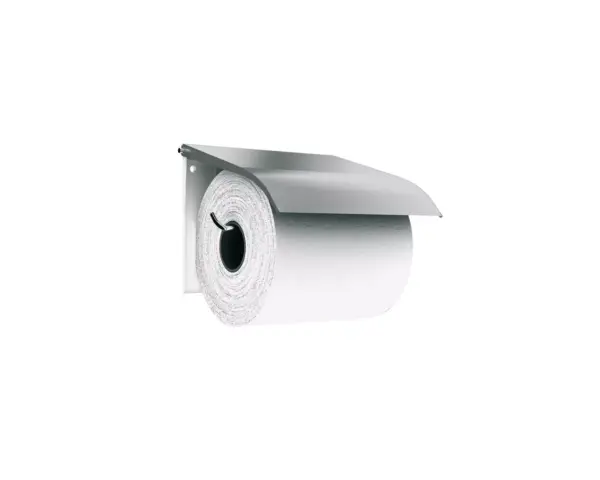 Metalowy uchwyt na papier toaletowy ze stali matowej na jedną rolkę